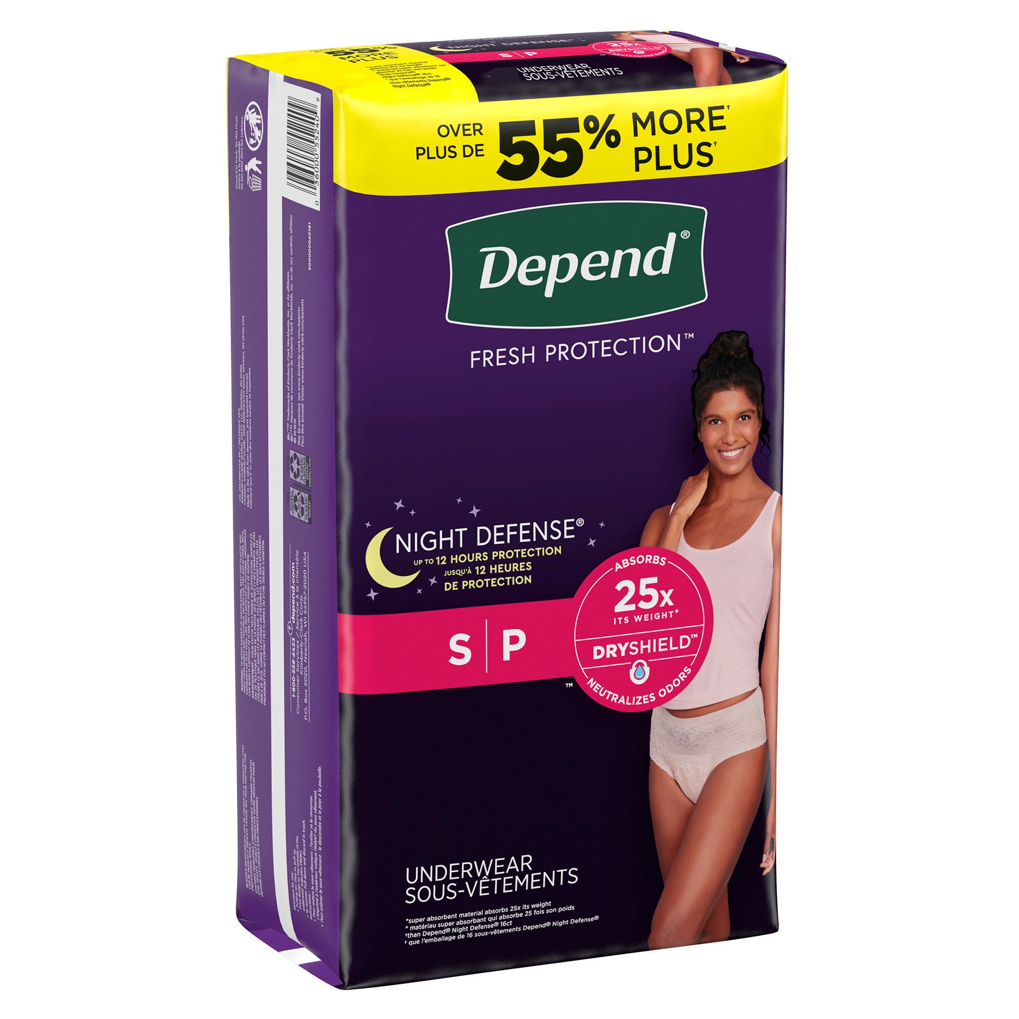 Depend® Night Defense® Women's Absorbent Underwear, Small