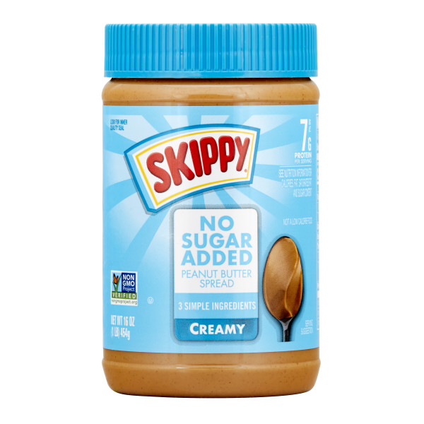 SKIPPY(r) Creamy Peanut Butter Spread No Sugar Added . C1CB - Front Center Inner Pack (Hi Res)