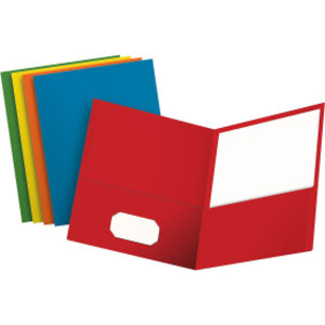 Twin Pocket Folders, Assorted Colors, Box of 25