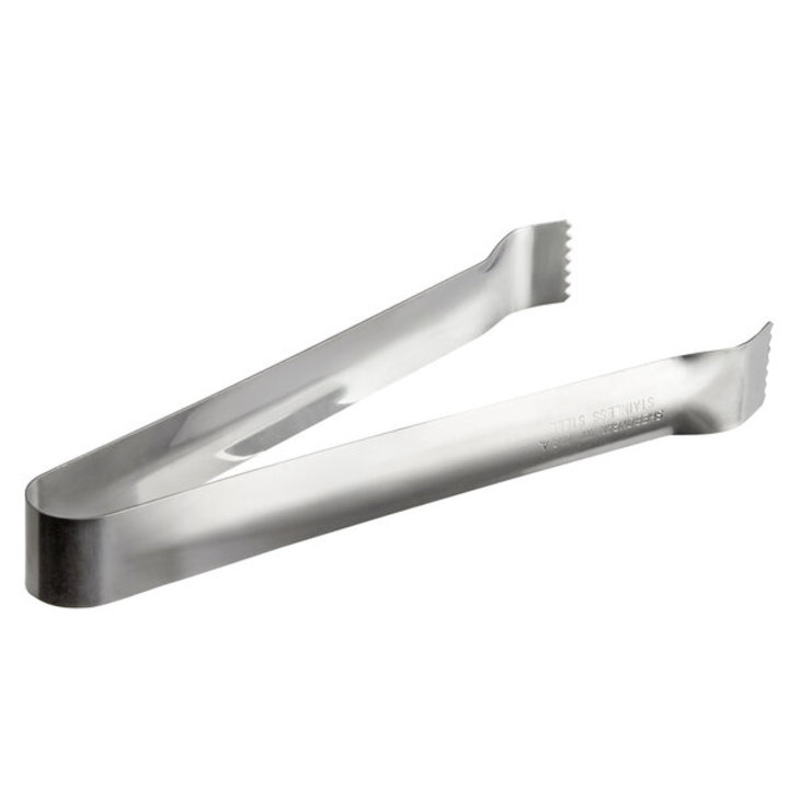 6-inch economy stainless steel pom tongs