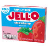 JELL-O Zero Sugar Strawberry Flavor Gelatin, 0.6 oz Box