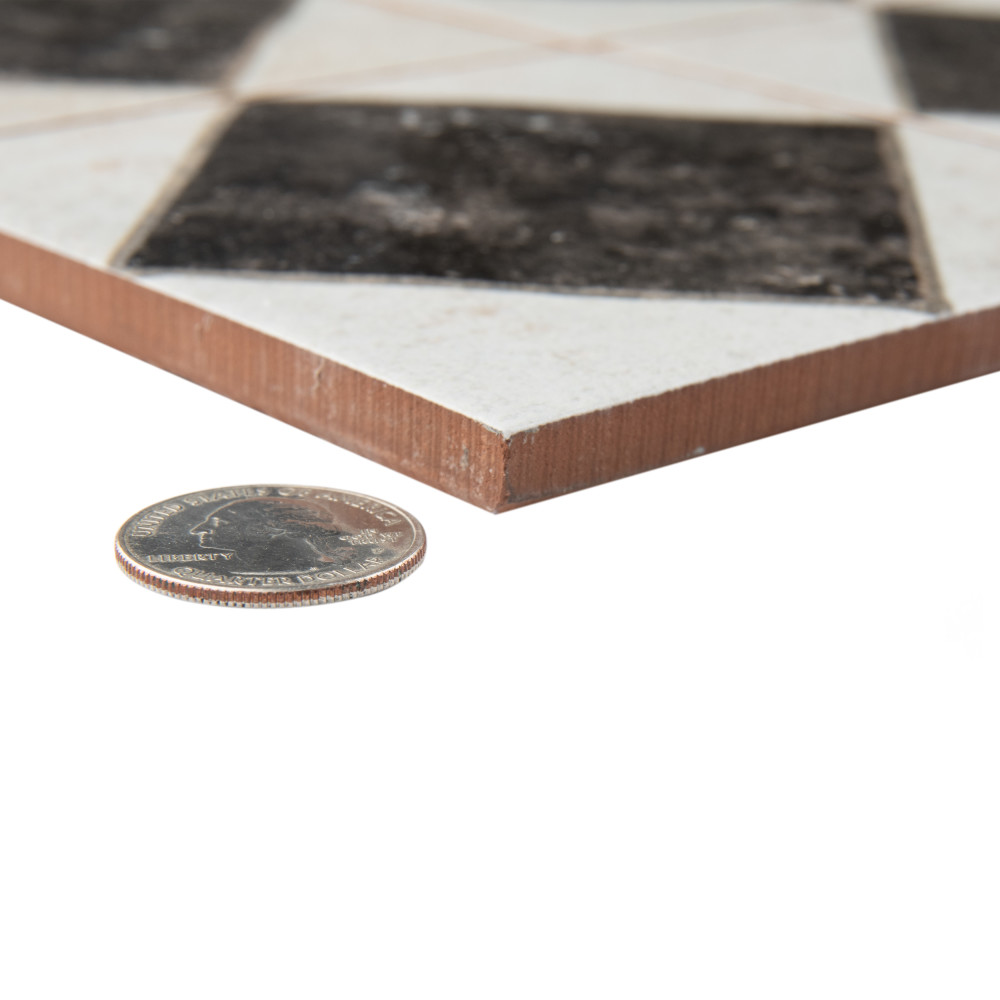Kings Arles Black 13 in. x 13 in. Ceramic Floor and Wall Tile
