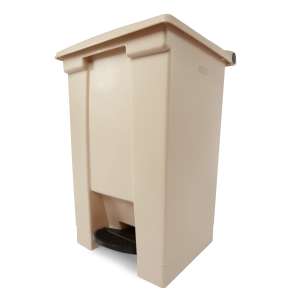 Rubbermaid Commercial, Legacy, Step-on, 12 gal, Plastic, Beige, Rectangle, Receptacle