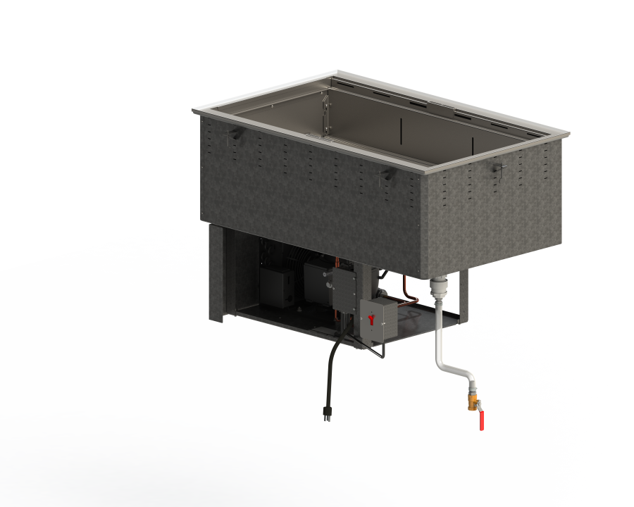 Three-well 120-volt forced-air drop-in cold well