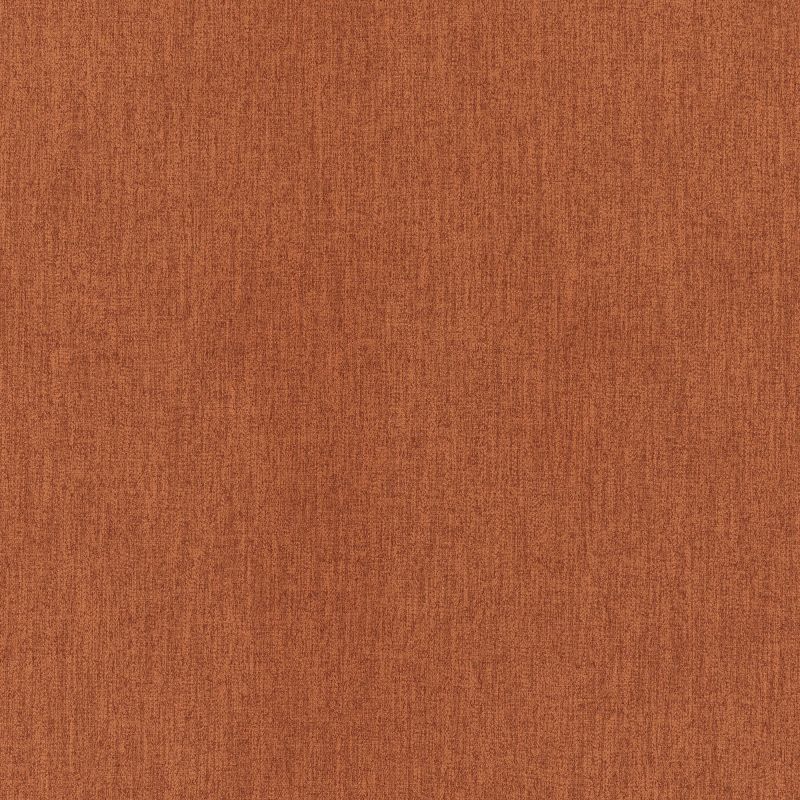 Rust-colored woven fabric covering a flat surface, showing subtle vertical and horizontal thread texture; evenly lit close-up suggesting upholstery or wall covering in neutral indoor lighting.