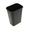 Impact, 10.25 gal, Resin, Black, Rectangle, Receptacle