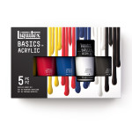 Liquitex BASICS Acrylic Paint Basic Colors 75 mL Tubes Set of 5