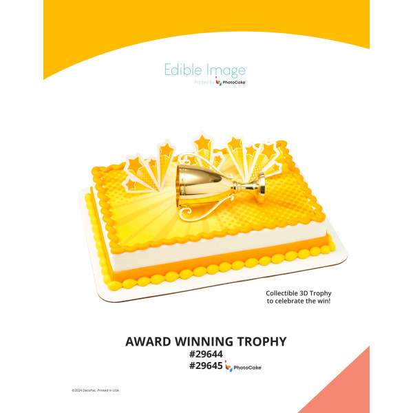 Award Winning Trophy The Magic of Cakes® PhotoCake® Enhanced Background Page