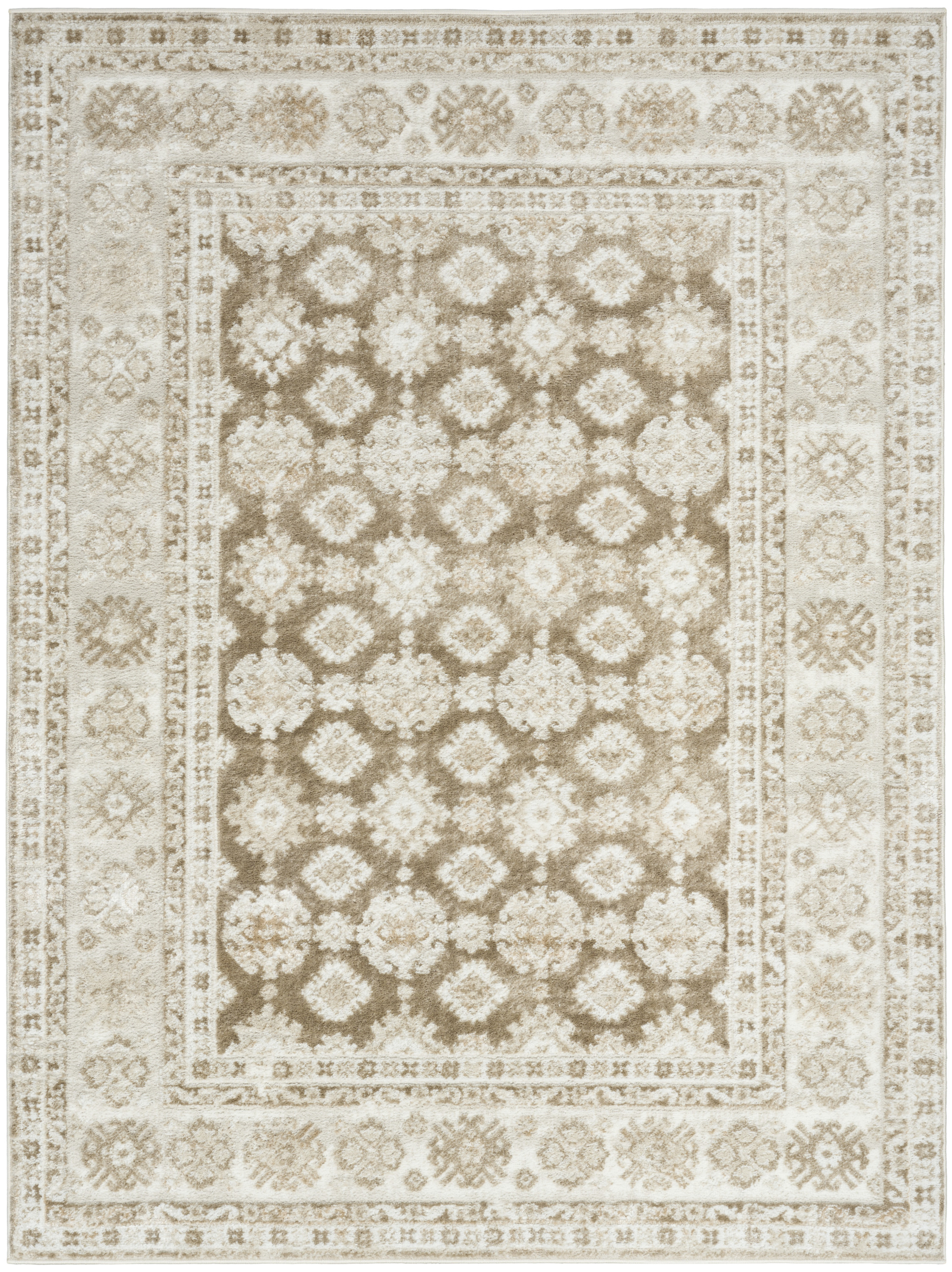Nourison Dekor 4' x 6' Ivory Taupe Vintage Indoor Rug
