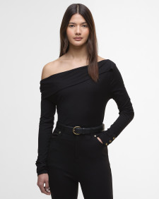 Juliana Off-the-Shoulder Top Black