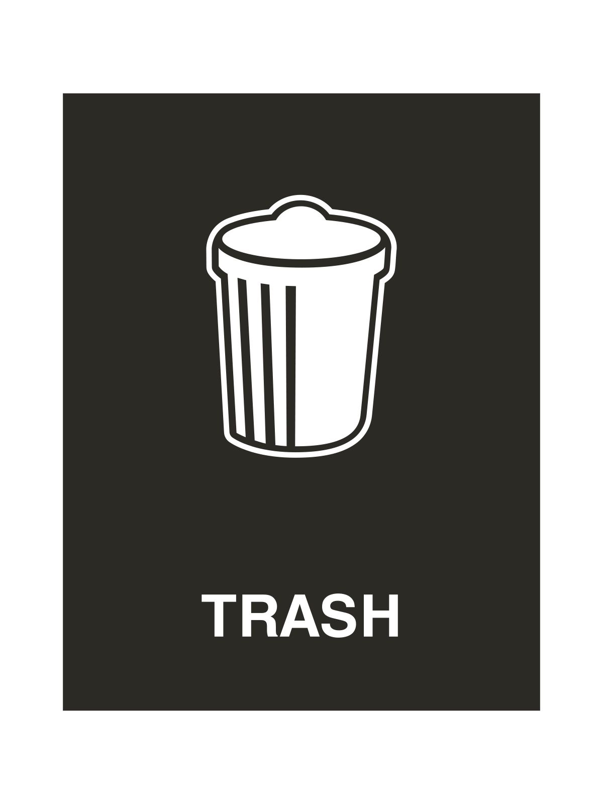ASPYRE – Sign – Trash – Black