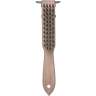 Carlisle, 5.50in, Heavy-Duty Wood Handle Scraper, Steel Bristles, Tan