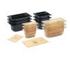 Half-size 4-inch-deep Super Pan® high-temperature plastic pan in amber