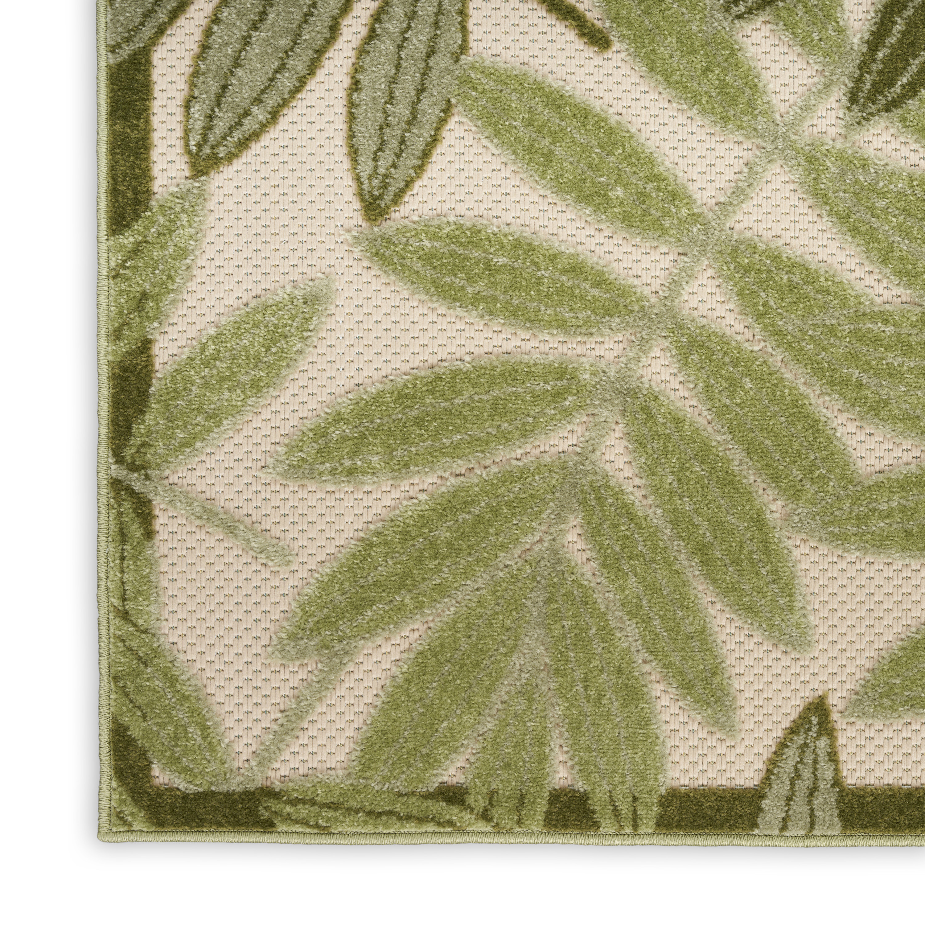 Nourison Aloha 6' x 9' Ivory Green Outdoor Rug