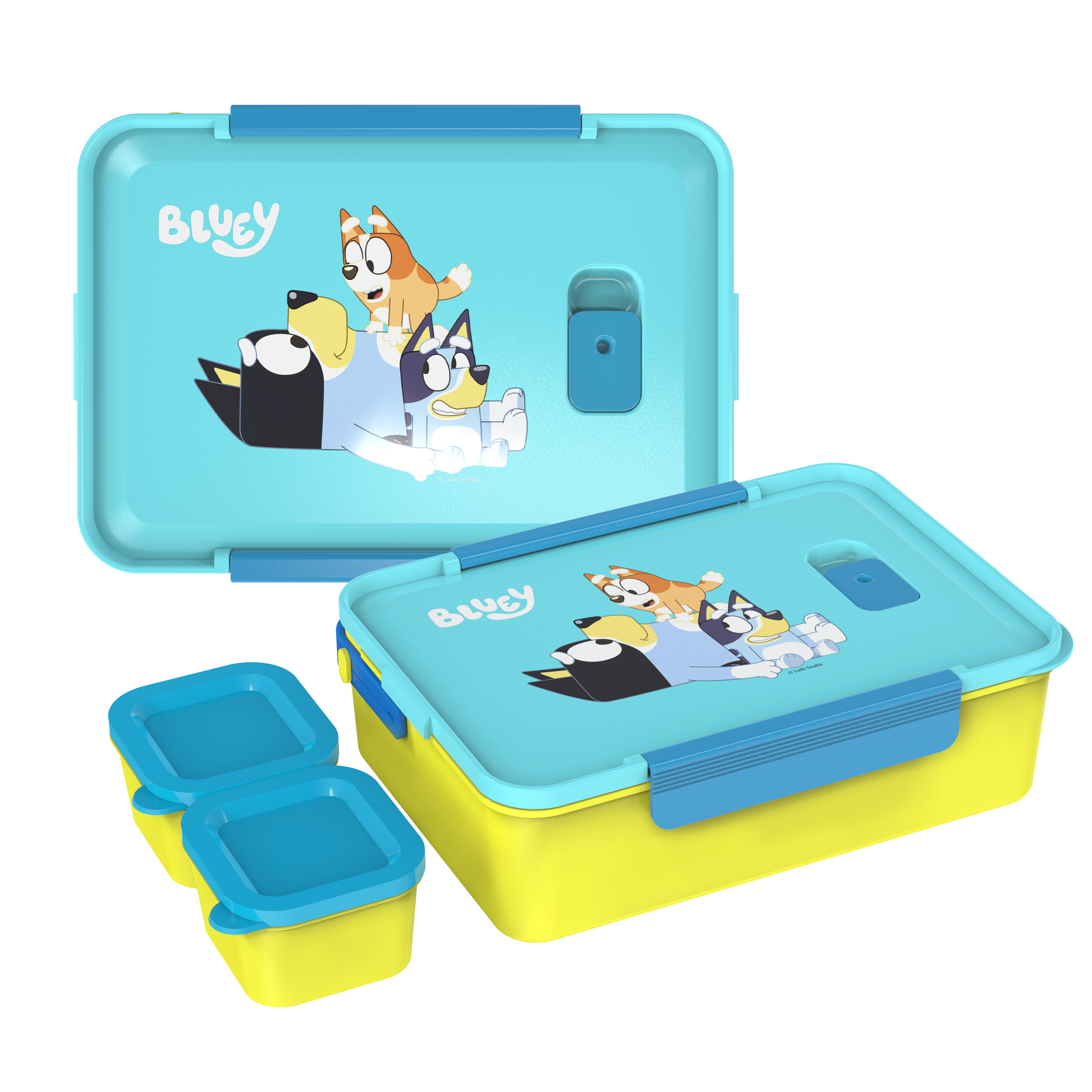 Bluey Reusable Divided Bento Box, Bluey and Friends, 3-piece set slideshow image 2