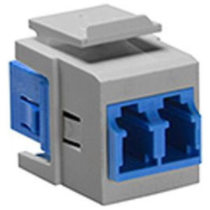 QuickPort Duplex LC Adapter, SM/MM, Zirconia Ceramic Sleeve, Gray