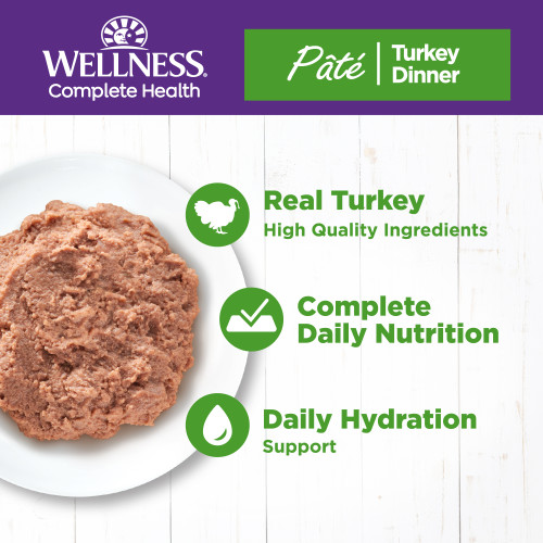 The benifts of Wellness Complete Health Pate Turkey Dinner