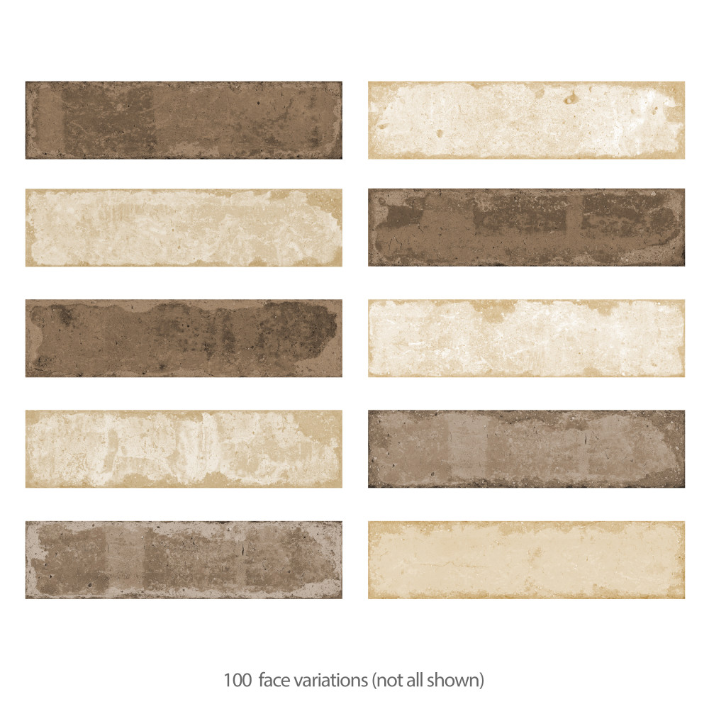Brickyard Beige 3 in. x 11-3/4 in. Porcelain Floor and Wall Tile