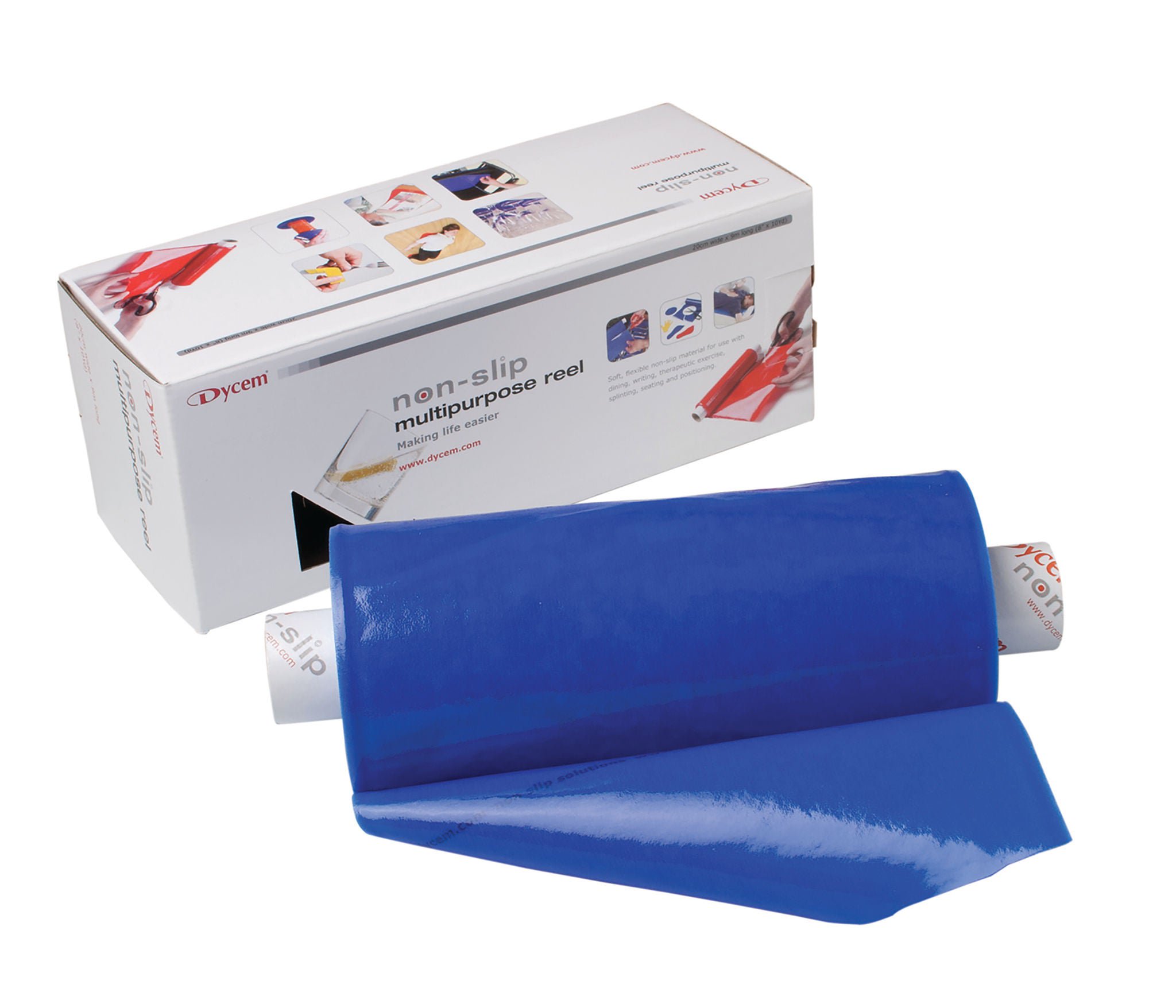 Dycem® Non-Slip Material Roll, Blue, 8 Inches x 10 Yards