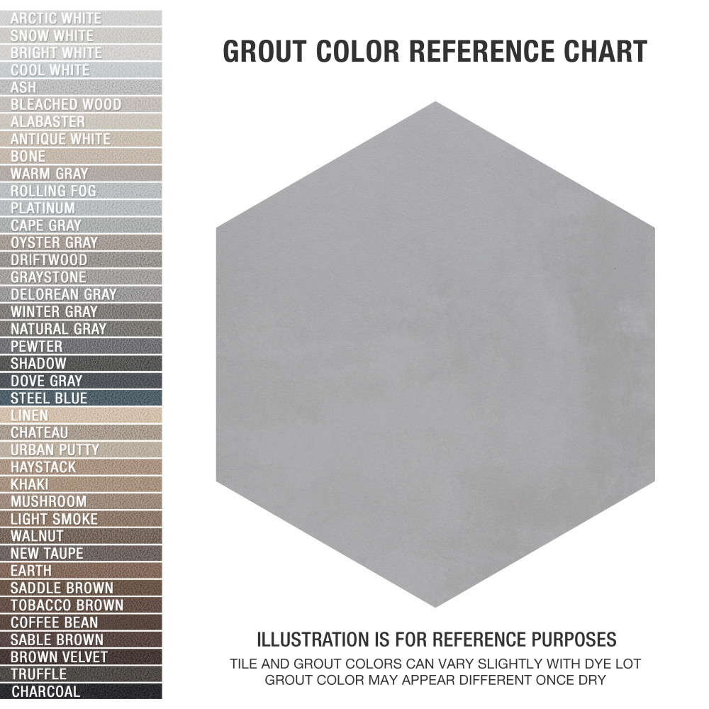 Industrial Hex White 8-1/2 in. x 9-7/8 in. Porcelain Floor and Wall Tile