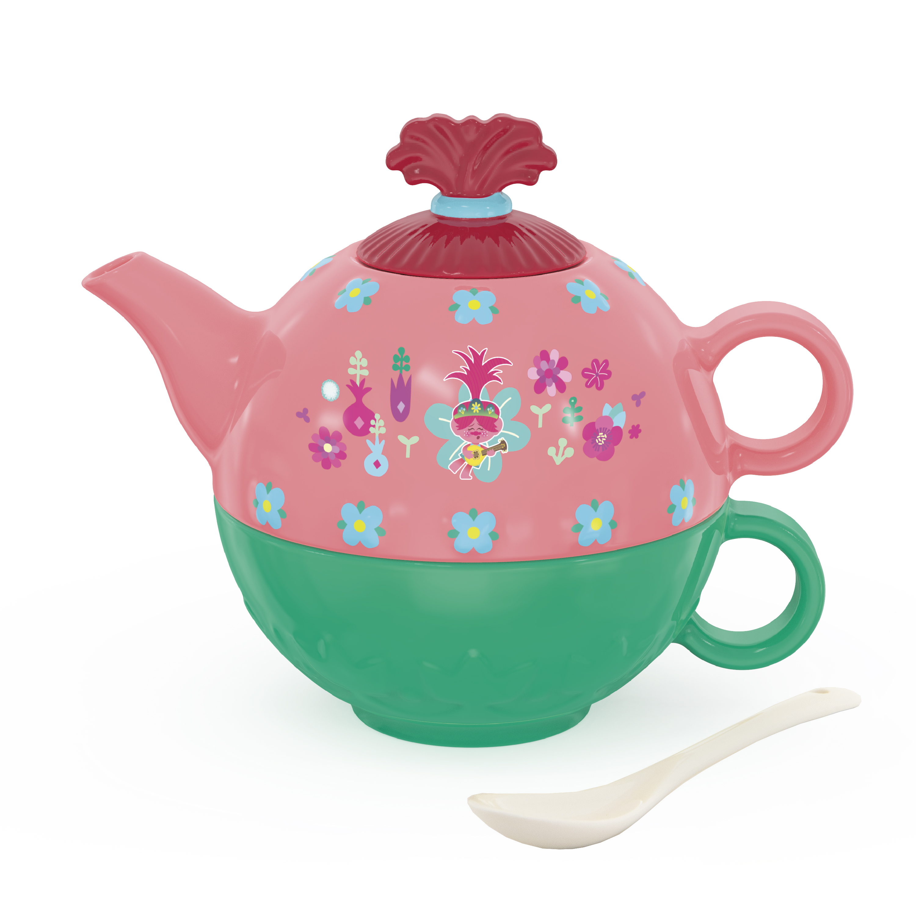 Trolls 2 Movie Sculpted Ceramic Tea Set, Be Free!, 4-piece set slideshow image 1 Trolls 2 Movie Sculpted Ceramic Tea Set, Be Free!, 4-piece set slideshow image 1