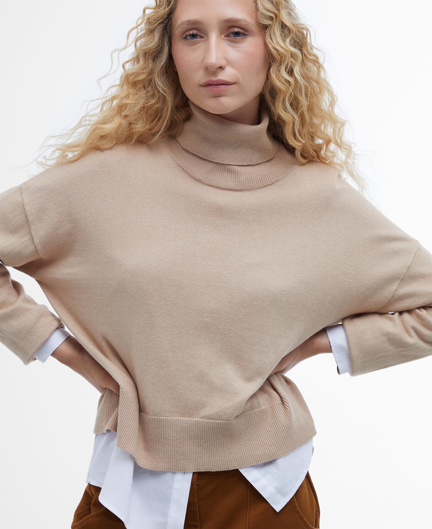 Maglione Shelby a collo alto con risvolto image number 3