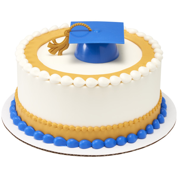 Blue Grad Cap With Tassel Layon