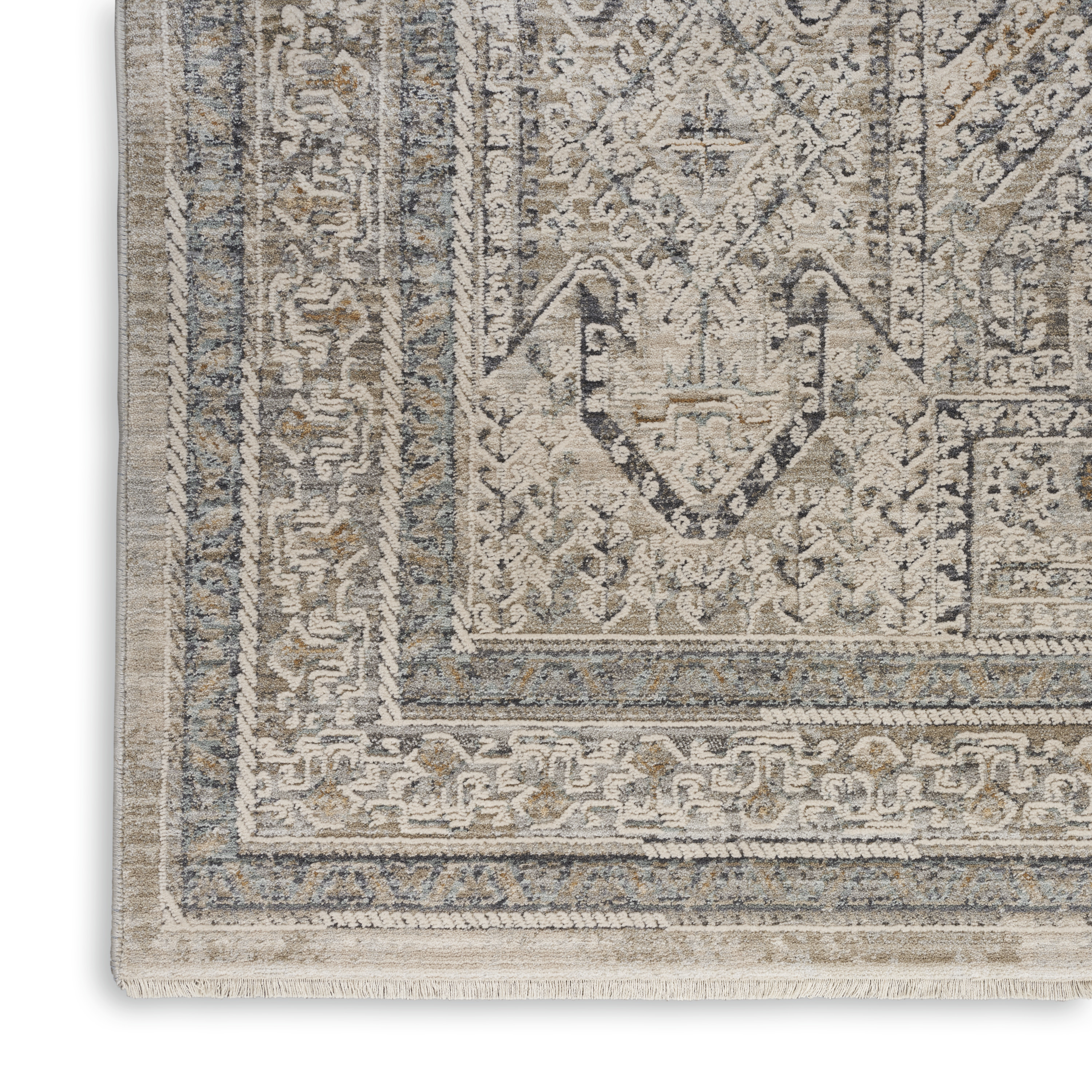 Nourison Lynx 12' x 15'9" Ivory Grey Blue Vintage Indoor Rug