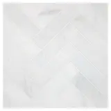 Stone Mosaic Collection Asian Carrara Ultra Premium Honed 2×6 Herringbone Mosaic Honed