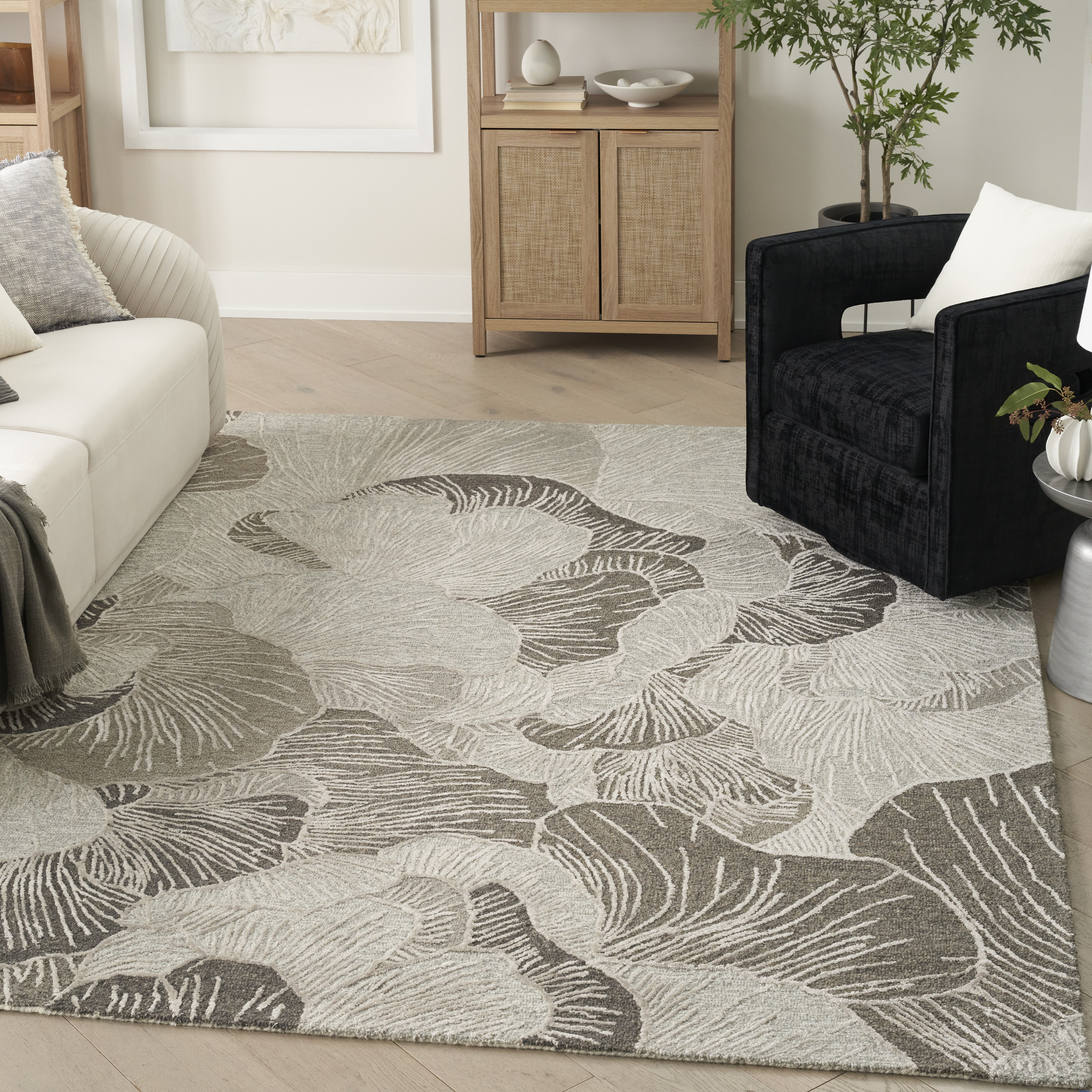 Nourison Avra 7'9" x 9'9" Grey Modern Indoor Rug
