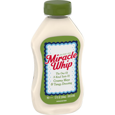 Miracle Whip Dressing Olive Oil, 12 fl oz Bottle