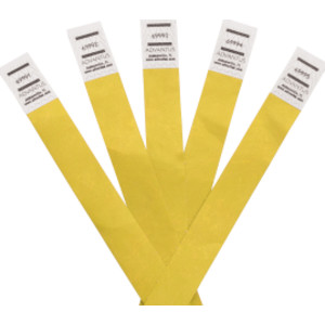 Tyvek&reg; Wristbands Yellow, Pack of 500
