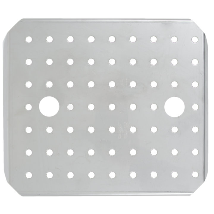 Two-thirds-size Super Pan V® stainless steel false bottom