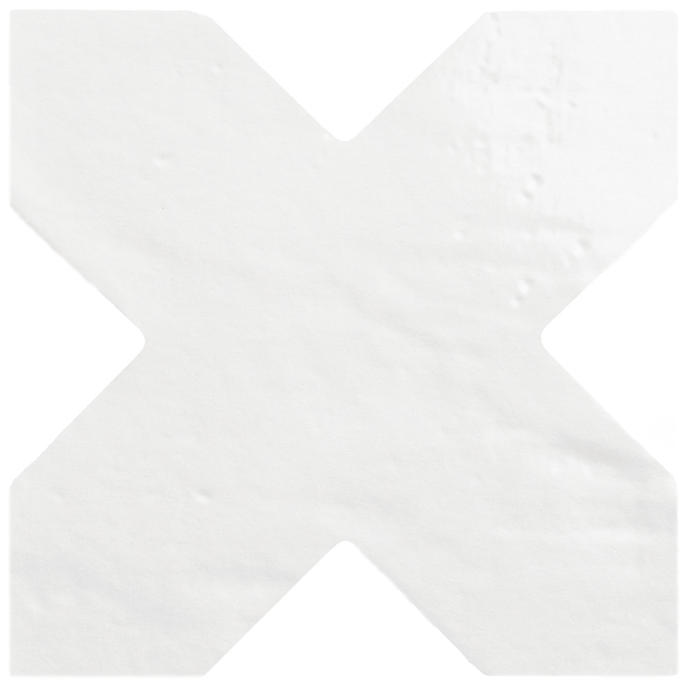 Argile Cross Bianco 7 in. x 7 in. Porcelain Floor and Wall Tile