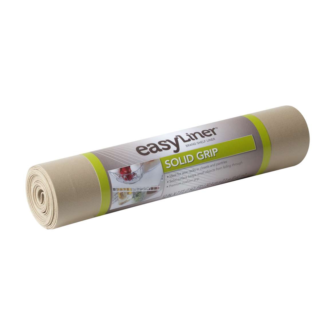 Solid Grip Easy Liner® Brand Shelf Liner - Taupe, 12 in. x 7 ft. Image