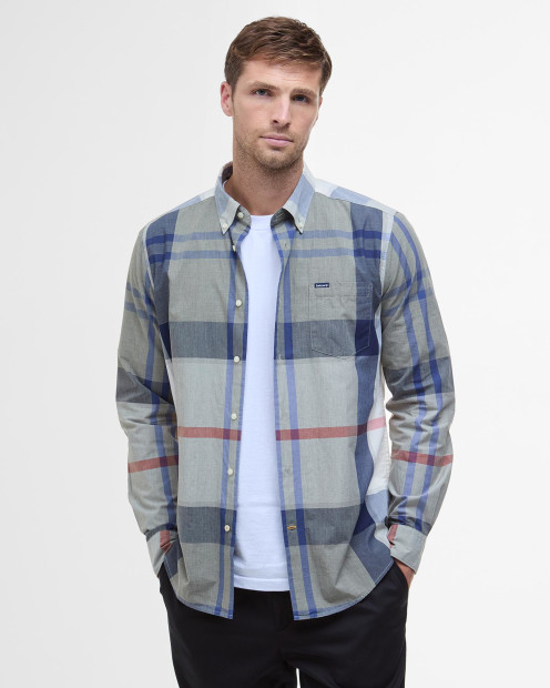 Harris Tailored Long-Sleeved Shirt Bleached Pine Tartan