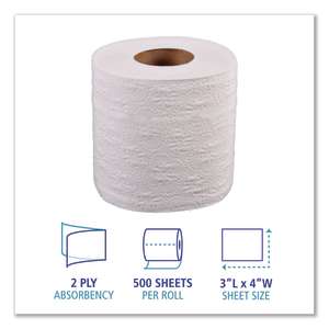 Boardwalk, 2 ply, 4in Bath Tissue