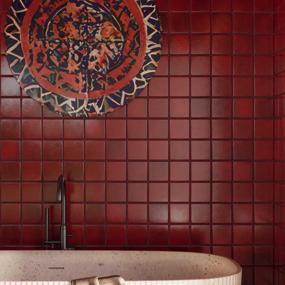 Menorca Volcano 4 in. x 4 in. Ceramic Wall Tile