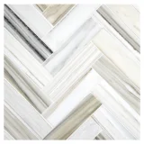 Stone Mosaic Collection Oro Striato Polished 2×6 Herringbone Mosaic Polished