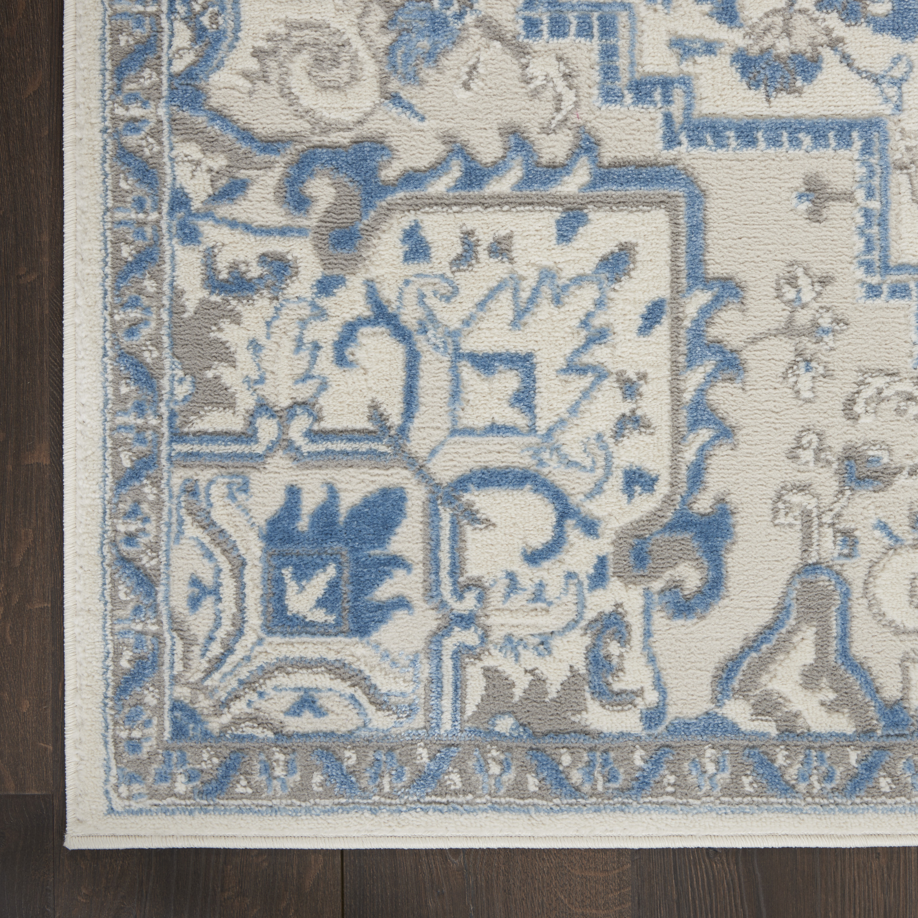 Nourison Elation 2' x 3' Ivory Blue Bohemian Indoor Rug