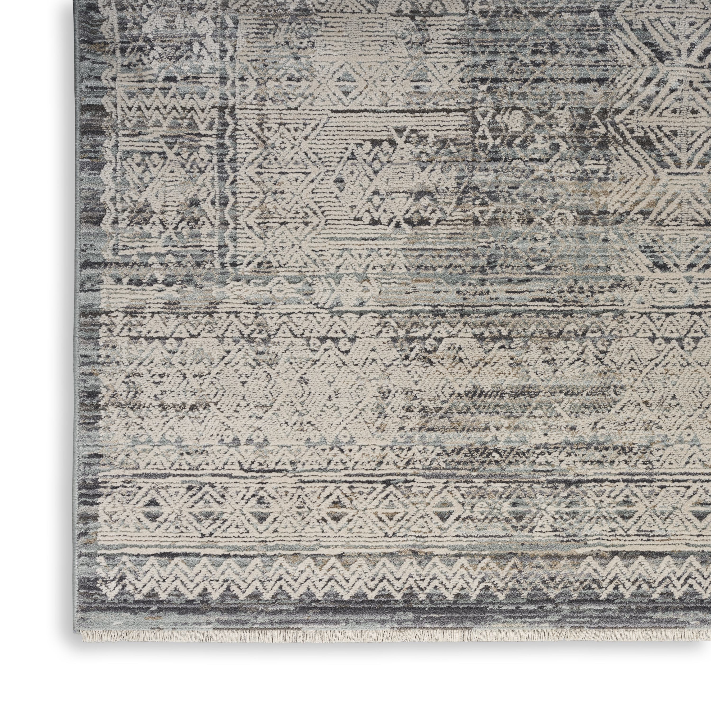 Nourison Lynx 9'10" x 13'6" Ivory Blue Vintage Indoor Rug