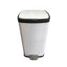 Impact, Step-On, 4.5gal, Metal, White, Rectangle, Receptacle
