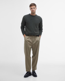 Essential Tisbury Crew-Neck Jumper Dark Seaweed