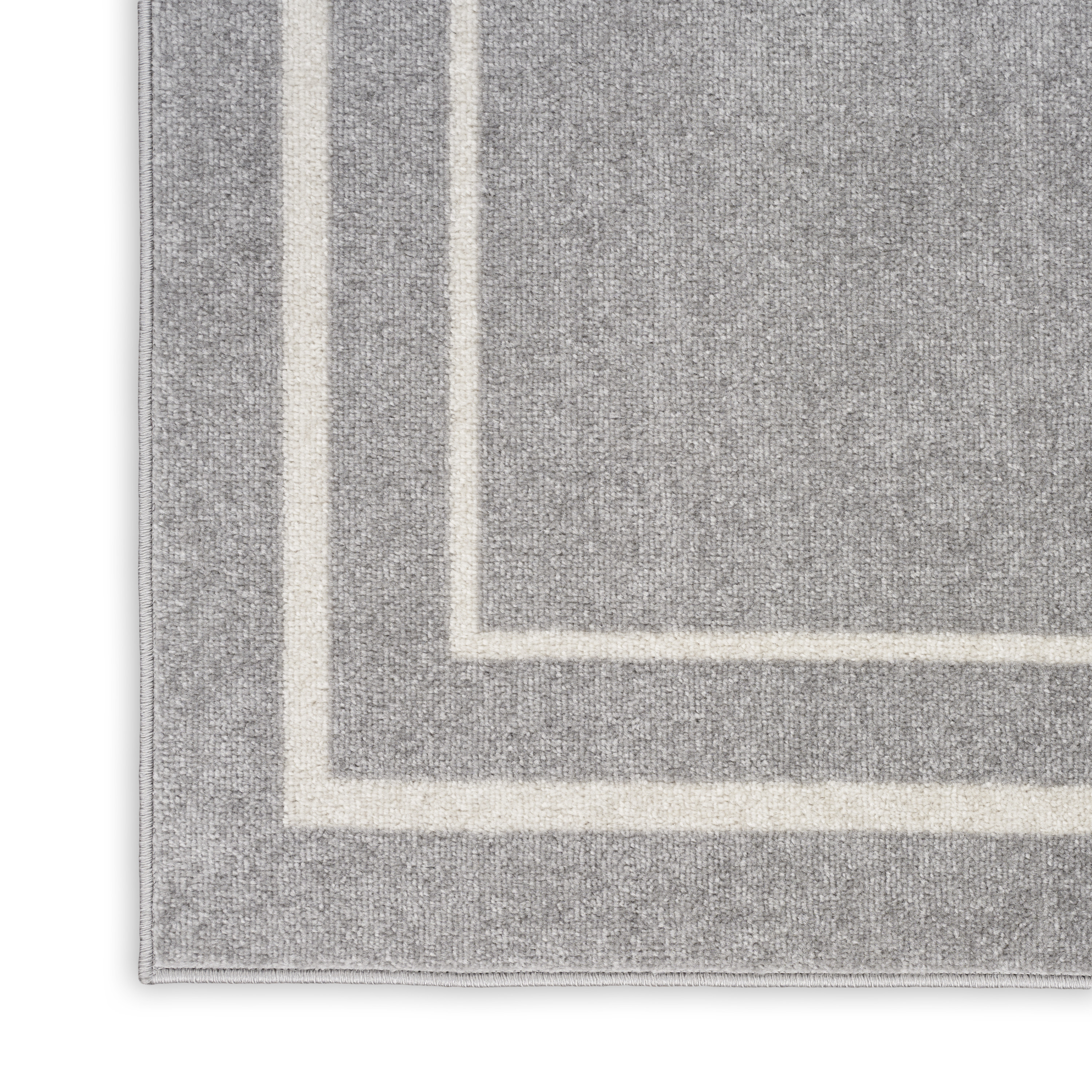 Nourison Nourison Essentials 6' x 9' Grey Ivory Contemporary Rug
