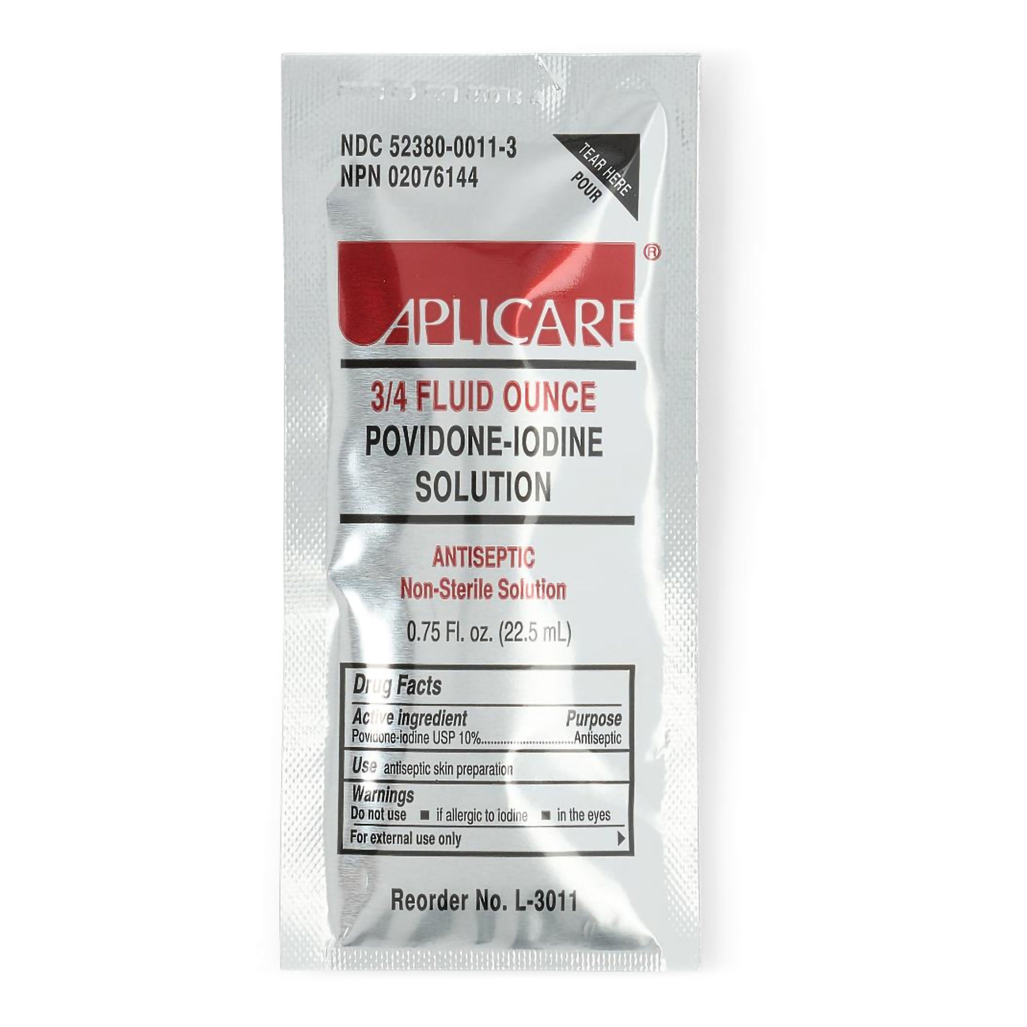 Medline SOLUTION, POVIDONE IODINE POUCH (100/CS)