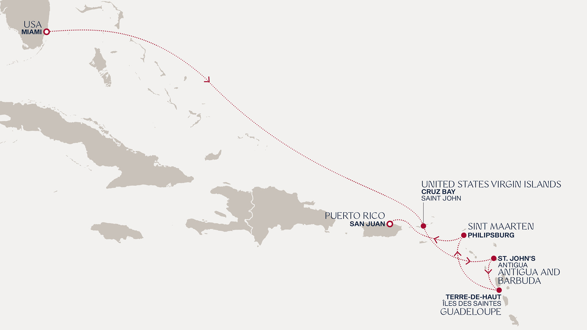 Itinerary map