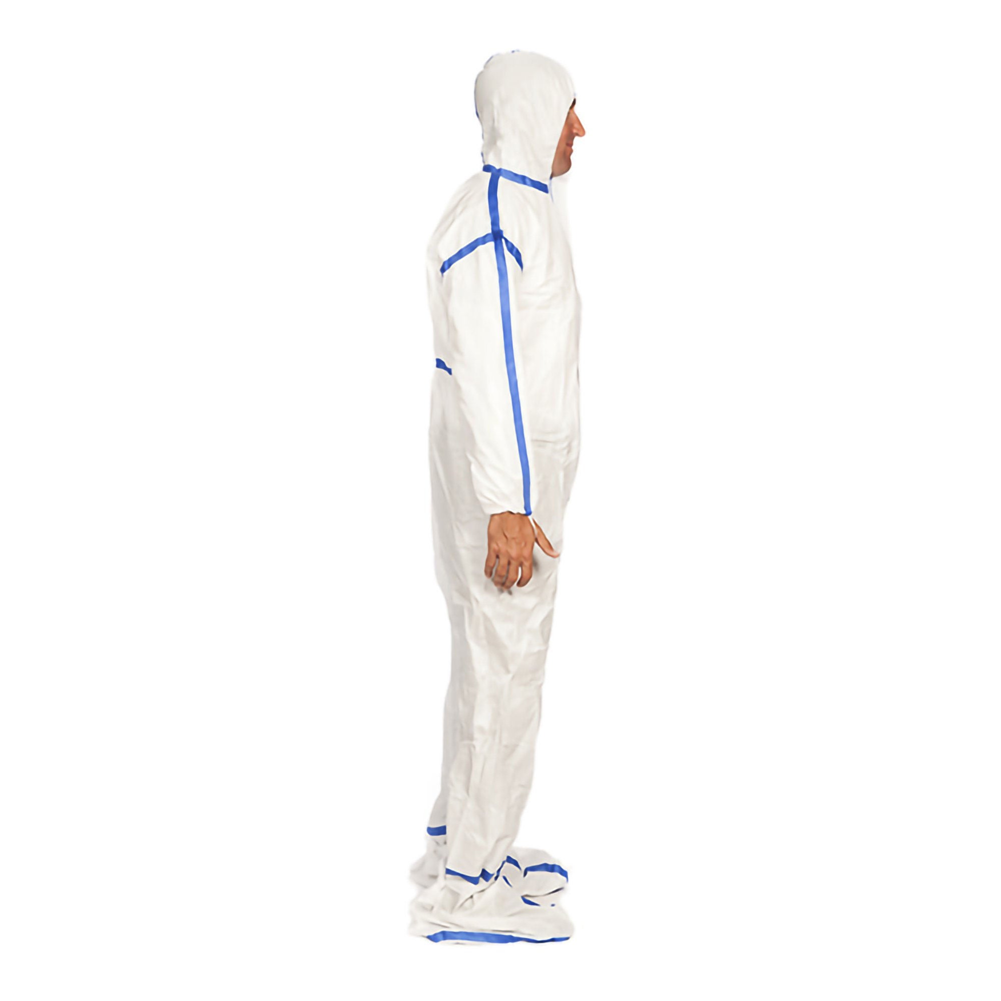 Cleanroom Coverall with Hood and Boot Covers X-Large White Disposable Sterile