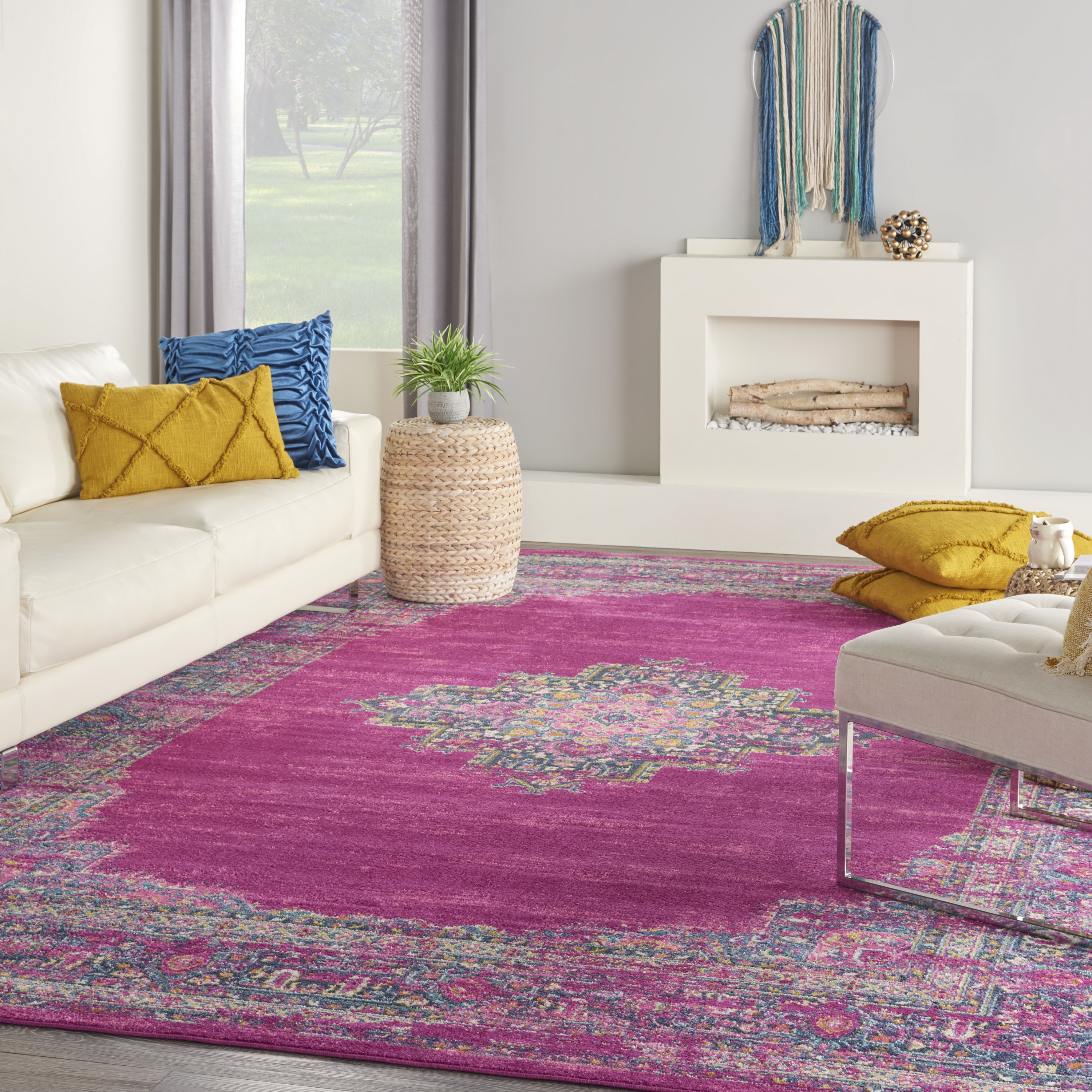 Nourison Passion 12' x 18' Fuchsia Bohemian Indoor Rug