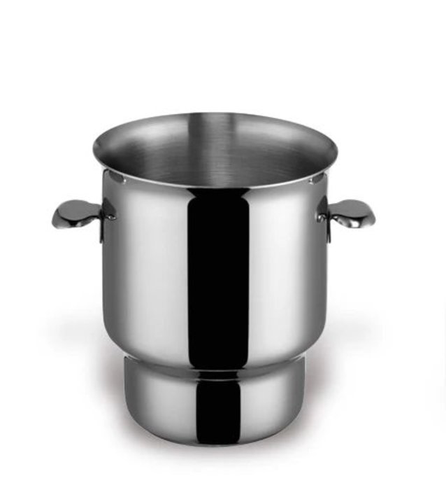 Cubo para hielo con disco separador de 11 centimetros en acero inoxidable