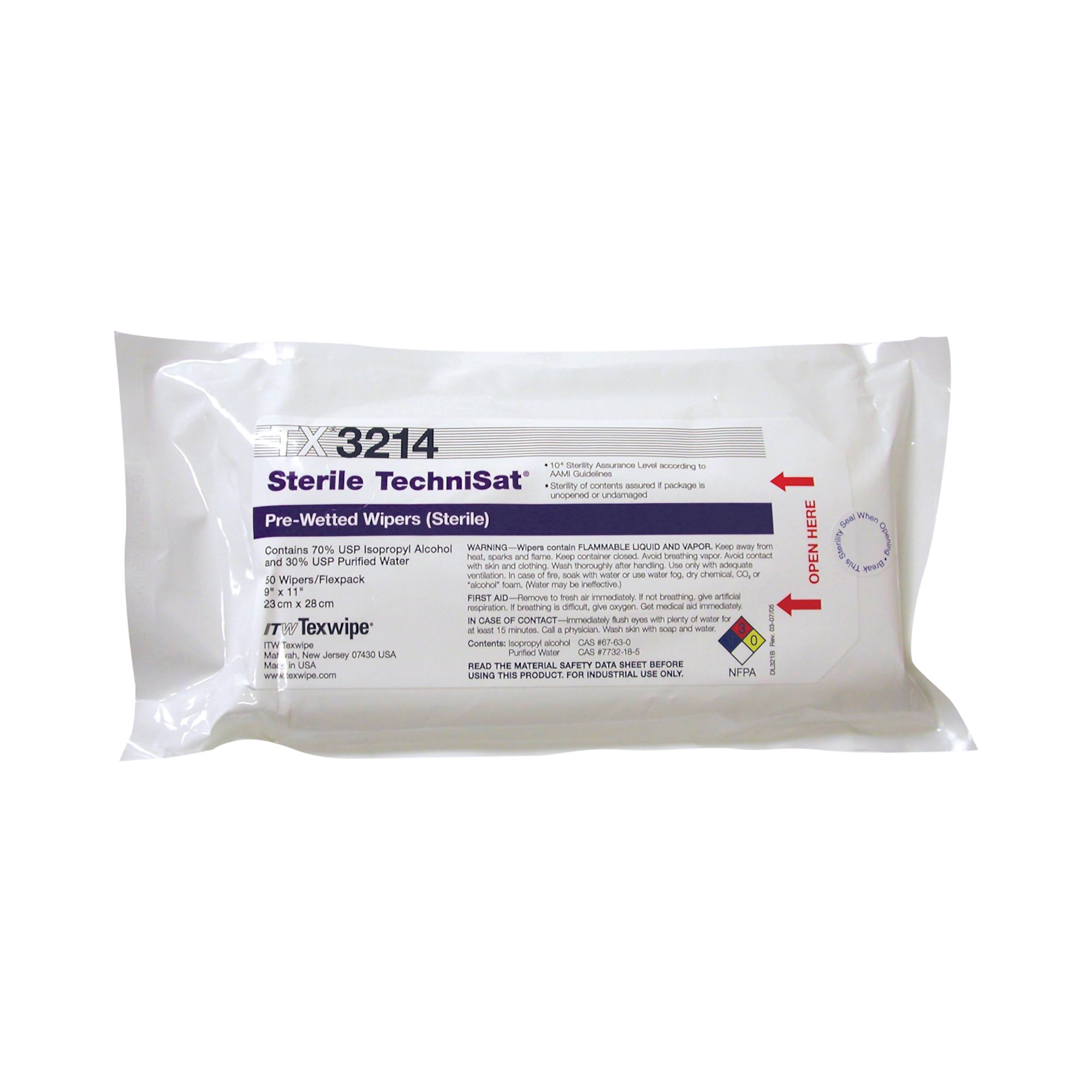 TechniSat Pre-Saturated Nonwoven Cleanroom Wipers MK 1137902